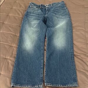 Madewell Blue Washed Straight-Leg Jeans